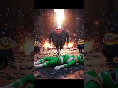 Gru vs Power rangers ( Red ranger, Blue ranger, Yellow ranger, white ranger )