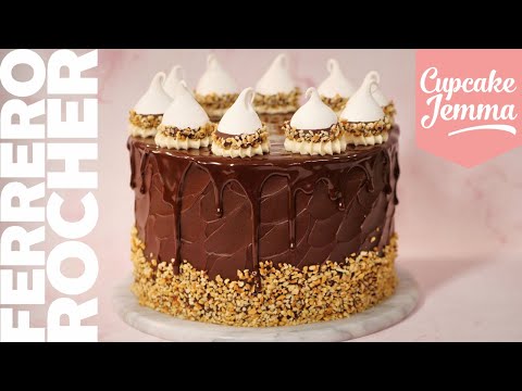Ferrero Rocher Cake Recipe: Chocolate & Hazelnut Perfection! | Cupcake Jemma Channel