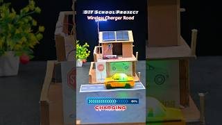 Electric Vehicle EV Charging Station On Road • How to make Wireless car Charging Project #shorts