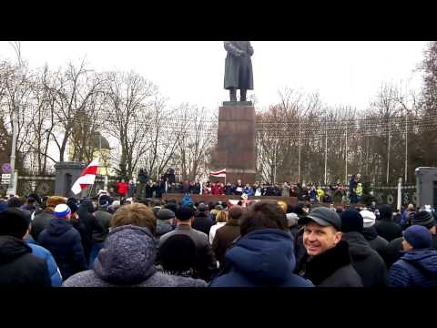 19.02.2017 Митинг НЕтунеядцев, Беларусь г.Гомель