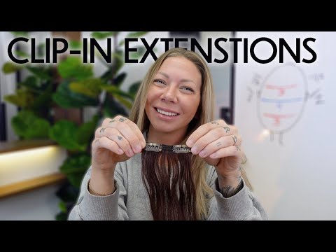 how to put in clip-in hair extensions with placement guide