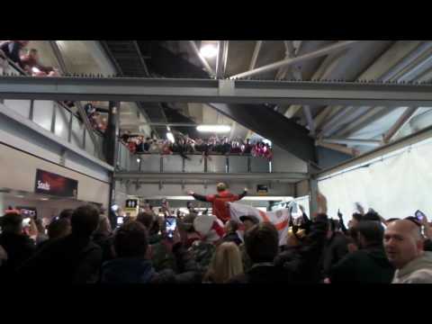 Sheffield united fan's at MK Don's