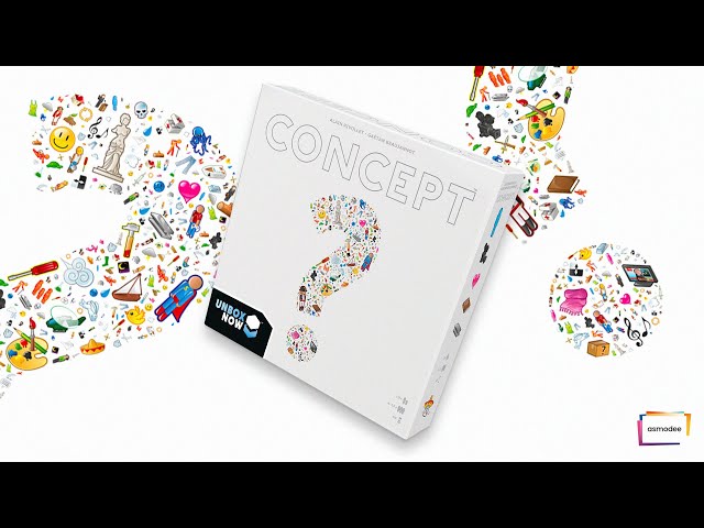 Vídeo relacionado con Asmodee Concept, Juego de Mesa de Comunicación Visual y Asociación de Iconos para Adivinar Palabras, Personajes y Títulos en Grupo, A Partir de 10 Años, De 4 a 12 Jugadores, 40 Minutos, Español