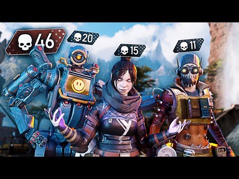 46 KILLS - The Most Kills in Apex Legends (46 Kill Squad World Record)