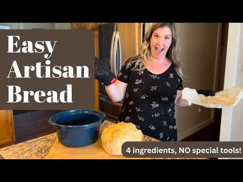 Easy Artisan Bread Recipe! 4 Ingredients, NO Special Tools Needed!