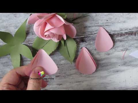 [FREE template]: How to make paper rose