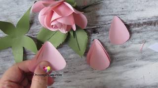 [FREE template]: How to make paper rose