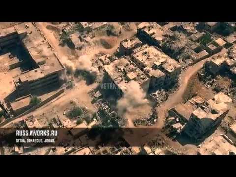 Mine flies straight into the camera  The offensive by Syrian army on positions of terrorists
