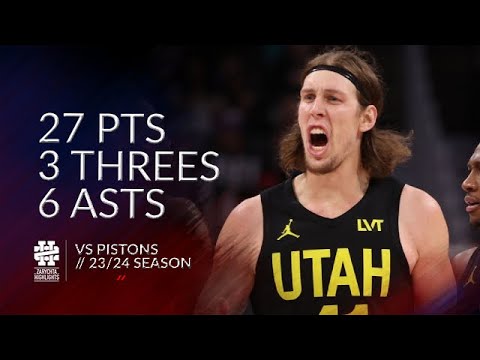 Kelly Olynyk 27 pts 3 threes 6 asts vs Pistons 23/24 season