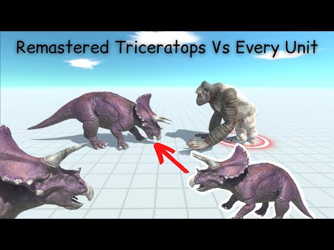 Remastered Triceratops Vs Every Unit ARBS |Animal Revolt Battle Simulator [Who Is The Strongest]