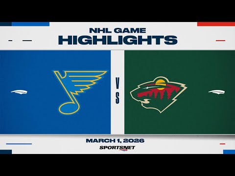 NHL Highlights | Blues vs. Wild - March 1, 2026