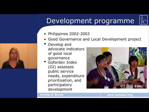 Impact evaluation for democracy and governance | Annette N Brown