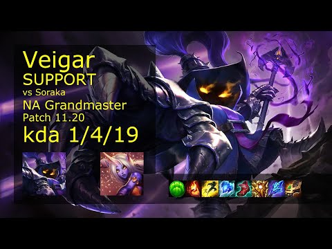 Veigar Support & Tryndamere vs Soraka & Ezreal - NA Grandmaster 1/4/19 Patch 11.20 Gameplay