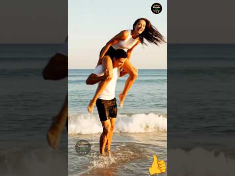 Romantic Fun at the Beach | Couple’s Playful Love & Laughter | Seaside Short Video #love #shorts