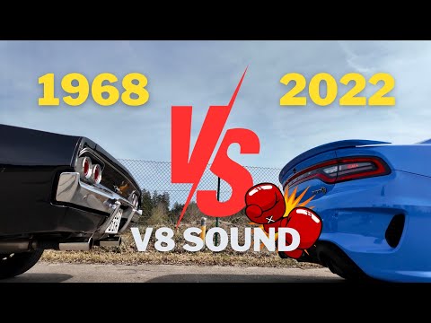 Dodge Charger 1968 vs Dodge Charger Hellcat 2022