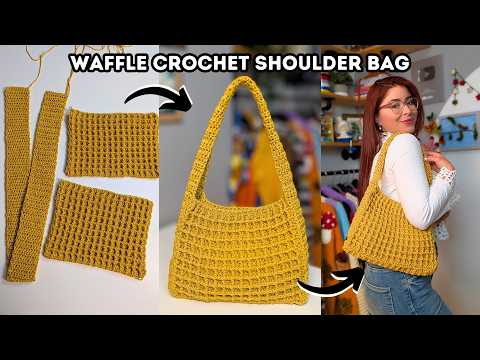 Crochet Everyday Tote Bag Tutorial | Step by Step tutorial | Crochet Waffle Bag