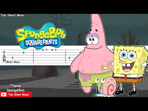 SpongeBob - Theme | EASY SLOW Guitar Tutorial