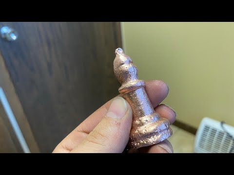 Making a Copper Bishop And Bullion Bars from Refining Wire.