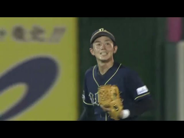 【5回裏】バファローズ・鈴木昂が体をいっぱいに伸ばして好守備を見せる!! 2016/8/4 E-Bs