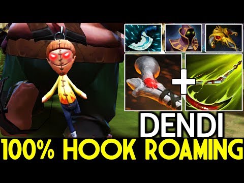 DENDI [Pudge] 100% Rate Hook Build Roaming Gameplay 7.22 Dota 2