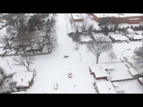 Snow in Memphis, Tn. Quick drone view (02/15/21)
