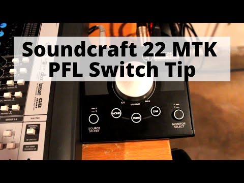 Soundcraft 22 MTK PFL Switch Hack / Workaround