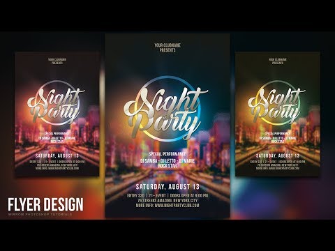 How to Design a Night Party Flyer in Photoshop CC