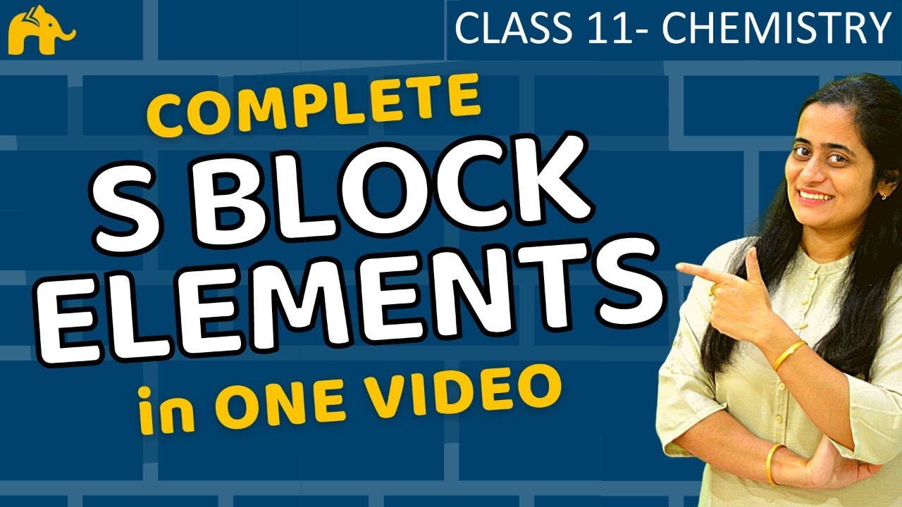 S block elements class 11 one shot |  Chapter 11 - CBSE JEE NEET NCERT Hindi
