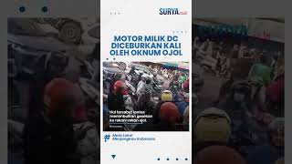 Detik-detik Motor Debt Collector Diceburkan ke Sungai di Jakpus Gegara Tarik Paksa Motor Ojol