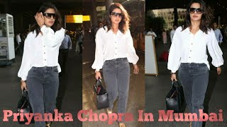 Priyanka Chopra's Casual Look At Mumbai Airport | Priyanka Chopra | Airport Look
