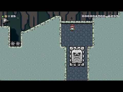 Thwomp Cave by GAAMEEEERR 🍄 Super Mario Maker 2 ✹Switch✹ #azs