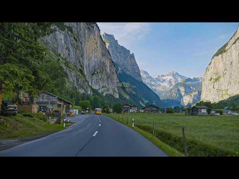 Swiss Scenic Drive 4K |  Interlaken - Lauterbrunnen - Grindelwald