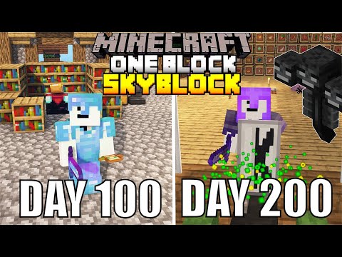 Kolanii - I Spent 200 Days In One Block Minecraft And Here's What Happened...