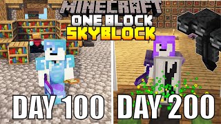 I Spent 200 Days In One Block Minecraft And Here's What Happened...