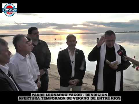 VILLA  URQUIZA   LANZAMIENTO TEMPORADA DE VERANO DE ENTRE RIOS   PADRE LEO YACOB   BENDICION
