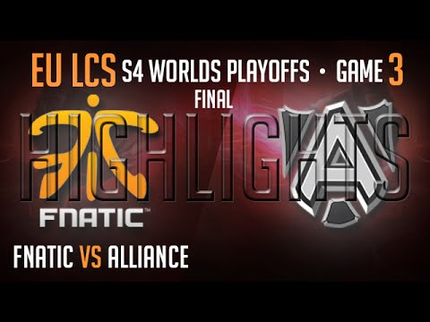 EU LCS Final Highlights | Fnatic vs Alliance Game 3 S4 Worlds Regional Qualifier Summer | FNC vs ALL