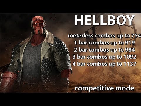 Injustice 2: Hellboy combo guide. Beginner/advanced. Damage up to 1137. Competitive mode. Damage!