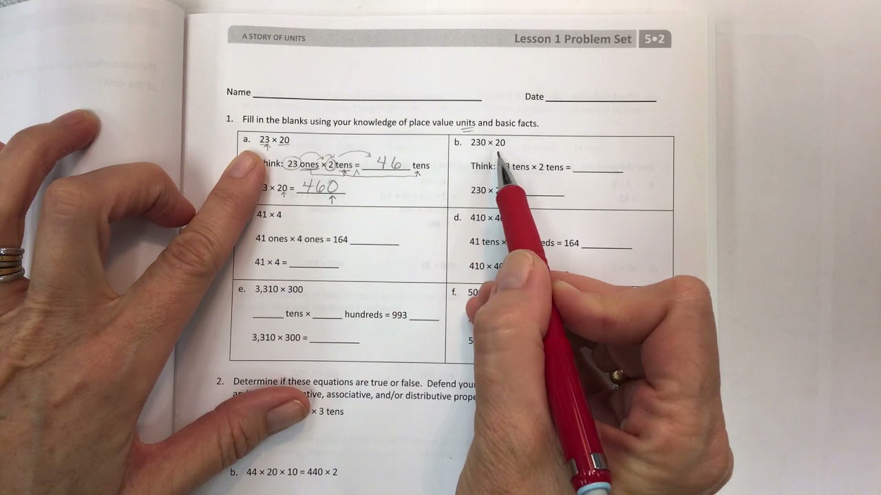 Eureka math grade 5 module 2 lesson 1 problem set