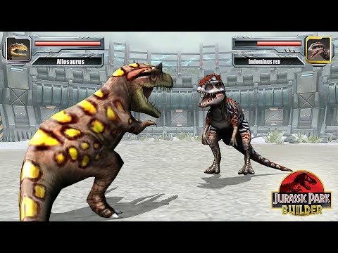 ALLOSAURUS VS INDOMINUS REX - JURASSIC DINOSAUR TOURNAMENT || JURASSIC PARK BUILDER