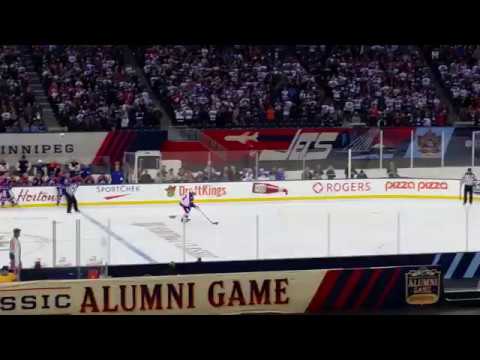 Winnipeg Jets vs Edmonton Oilers Alumni Game Teemu Selanne penalty shot winning goal