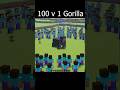 100 Men Vs 1 Gorilla