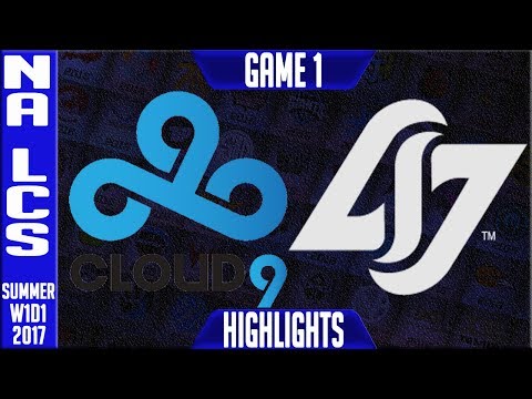 C9 vs CLG Game 1 Highlights - NA LCS Summer Split 2017 W1D1 - Cloud 9 vs Counter Logic Gaming G1