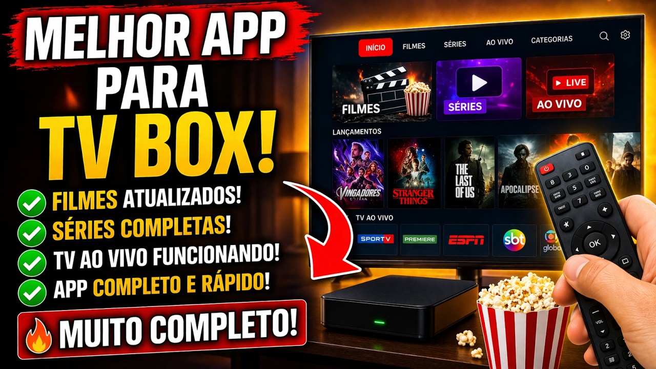 NOVO APP Para TV BOX em 2026! (Muito completo) APP INCLIVÉL PARA TV BOX! MELHOR APP QUE JÁ USEI