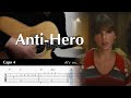 Anti-Hero - Taylor Swift - Fingerstyle Guitar TAB Chords
