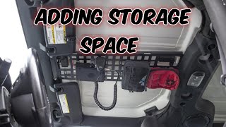 Adding interior storage to the JK, top mounted Molle Rack.  Does it work?
