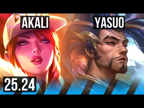 AKALI vs YASUO (MID) | KR Master | 25.24