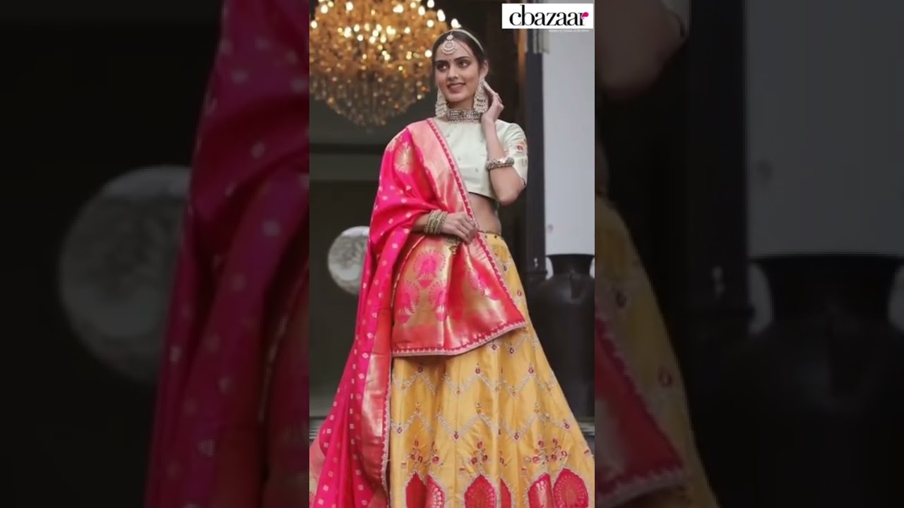 Vibrant colors are always the trend among Festive Lehengas! Shop Vibrant Festive Lehengas