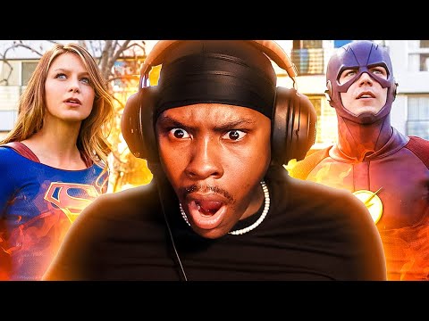 THE FLASH MEETS SUPERGIRL! | SUPERGIRL EPISODE 18 REACTION (CROSSOVER)