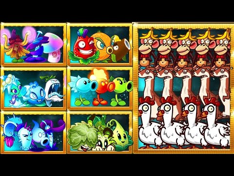 PvZ 2 Random Team Plants Vs Team ANIMAL Zombie LEVEL 50 - Who Will Win?