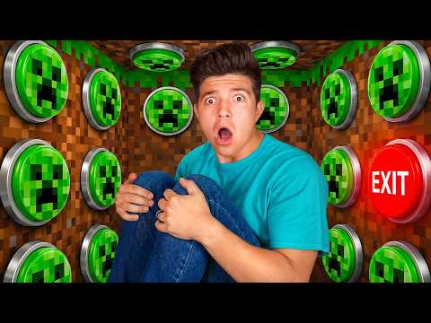 Trapped With 100 MINECRAFT Mystery Buttons!